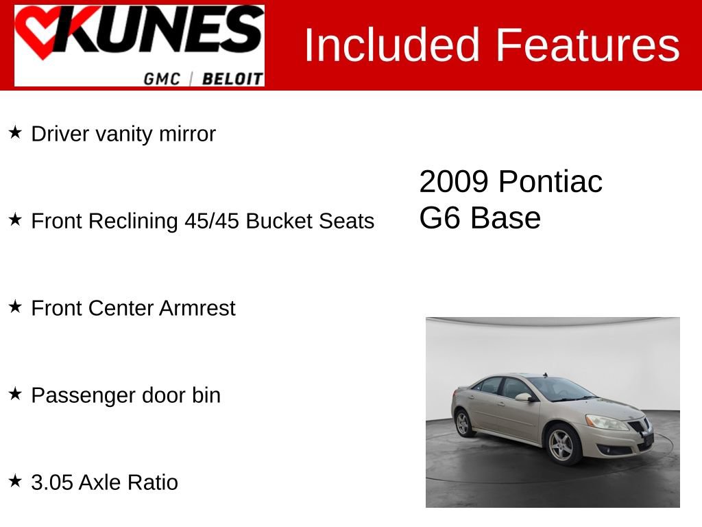 Used 2009 Pontiac G6 Sedan w/ Sport Package 2 FWD image 3