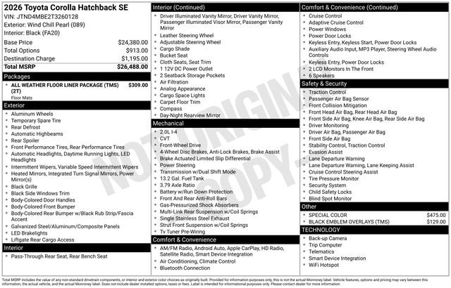 New 2026 Toyota Corolla SE image 7