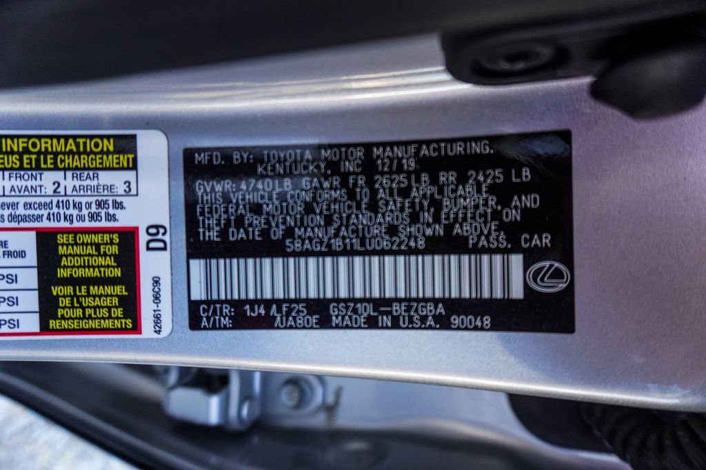 Used 2020 Lexus ES 350 F Sport w/ Accessory Package 2 image 47