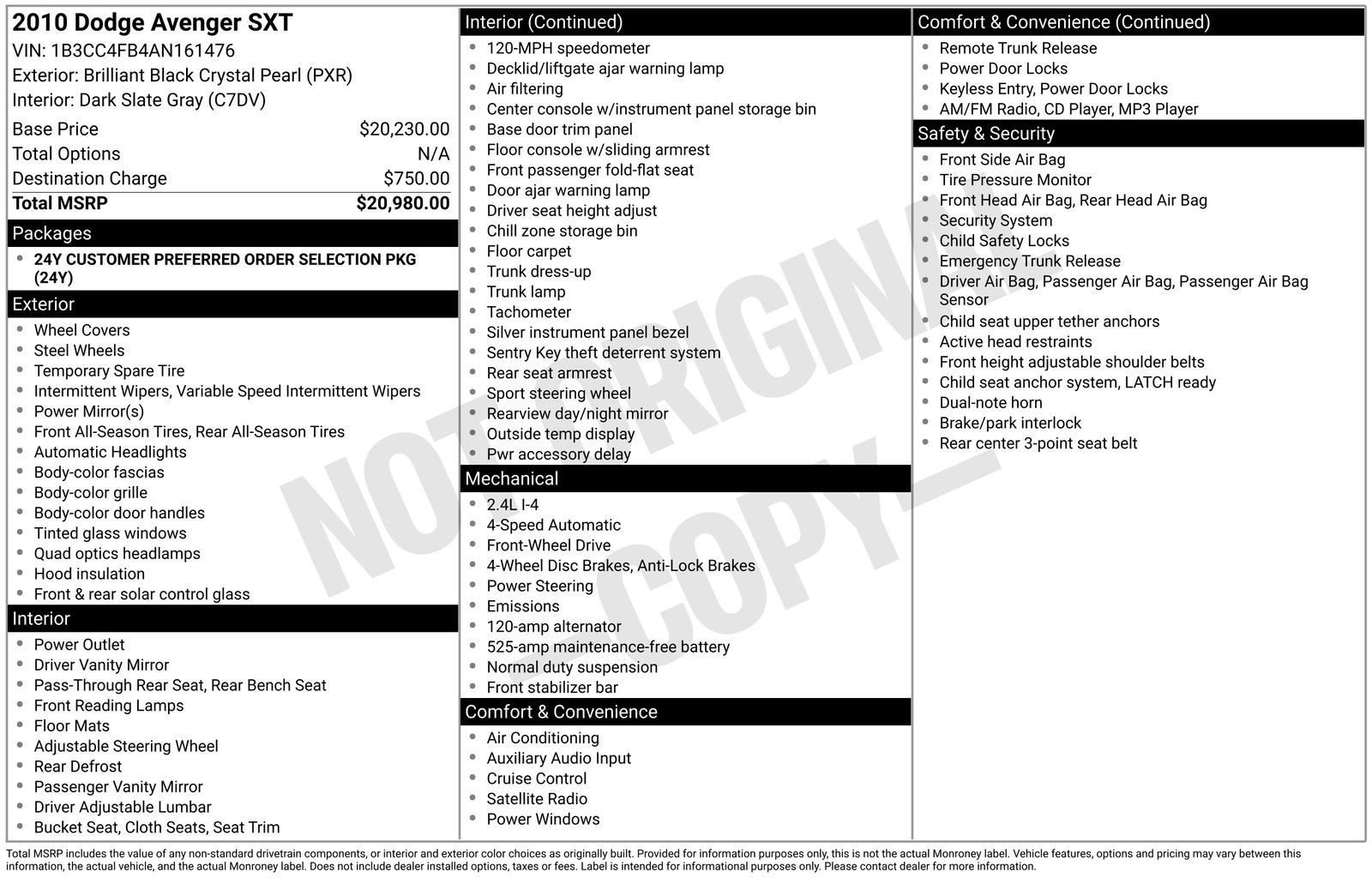 Used 2010 Dodge Avenger SXT image 8
