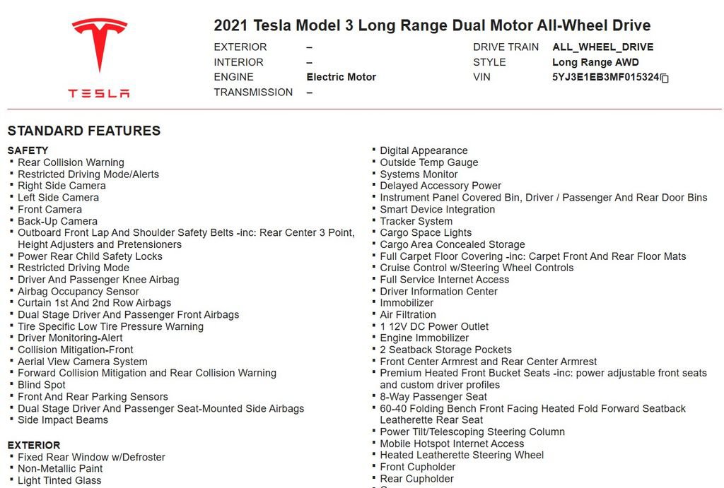 Used 2021 Tesla Model 3 Long Range AWD/4WD image 15