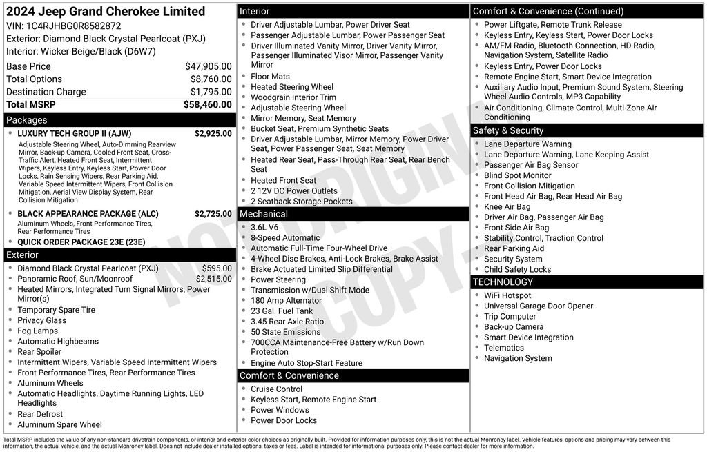 Used 2024 Jeep Grand Cherokee Limited w/ Luxury Tech Group II AWD/4WD image 16