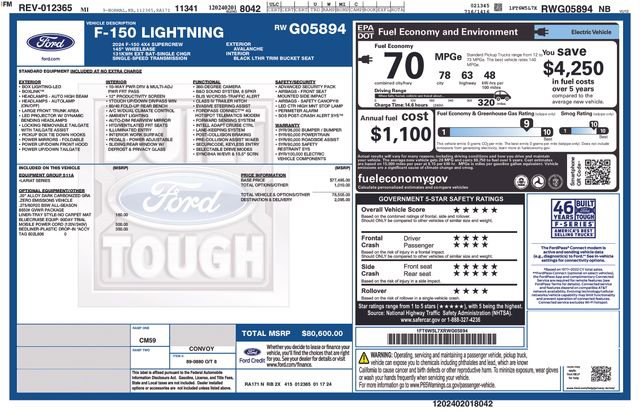 Certified 2024 Ford F150 Lightning Lariat image 3