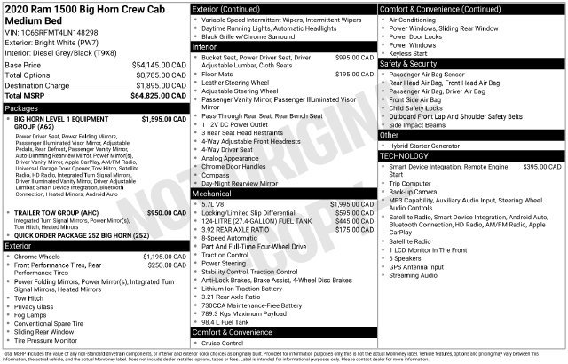 Used 2020 RAM 1500 Big Horn AWD/4WD image 2