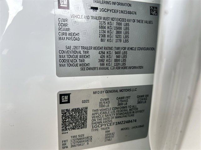 Used 2021 Chevrolet Silverado 1500 Custom Trail Boss image 32