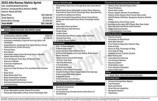 Used 2022 Alfa Romeo Stelvio Sprint AWD/4WD image 11