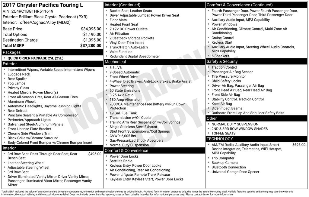 Used 2017 Chrysler Pacifica Touring-L FWD image 13