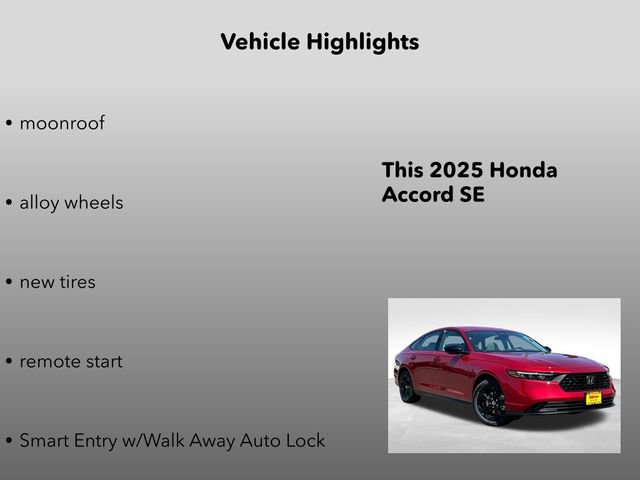 New 2025 Honda Accord SE image 15