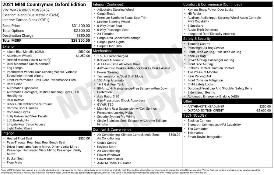 Used 2021 MINI Cooper Countryman ALL4 AWD/4WD image 2