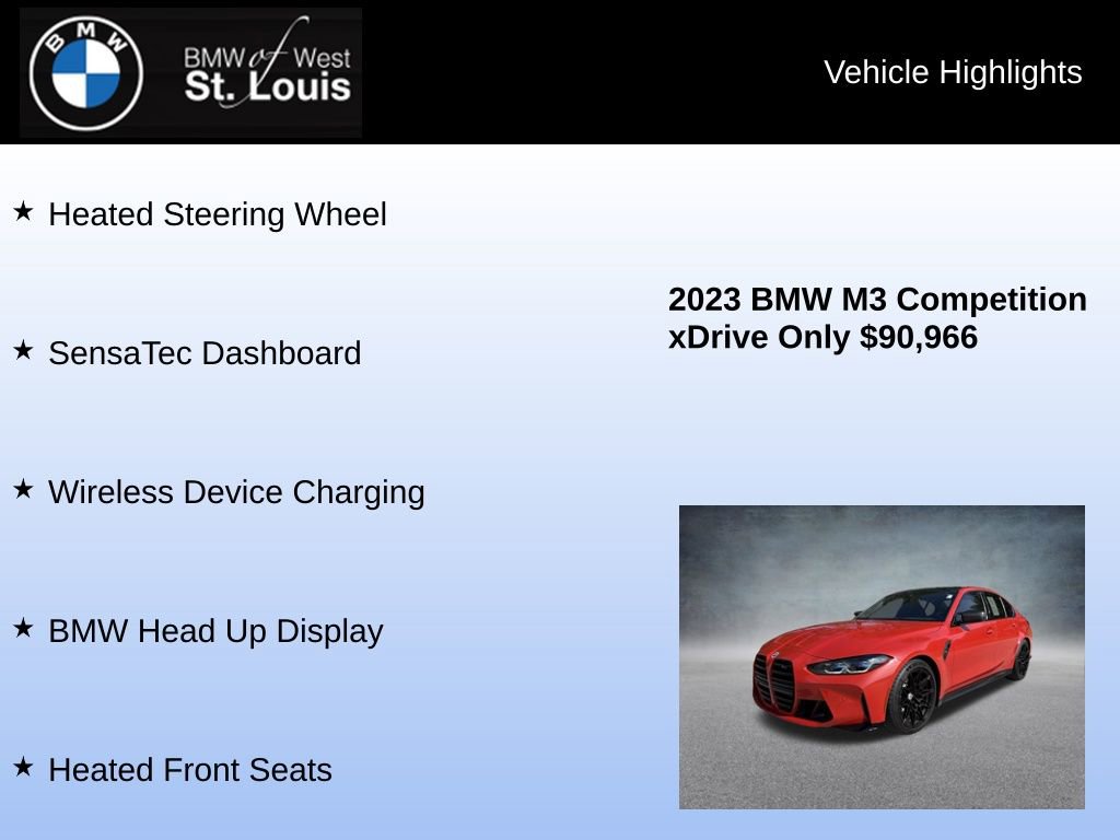 Used 2023 BMW M3 Competition w/ M Carbon Exterior Package image 24