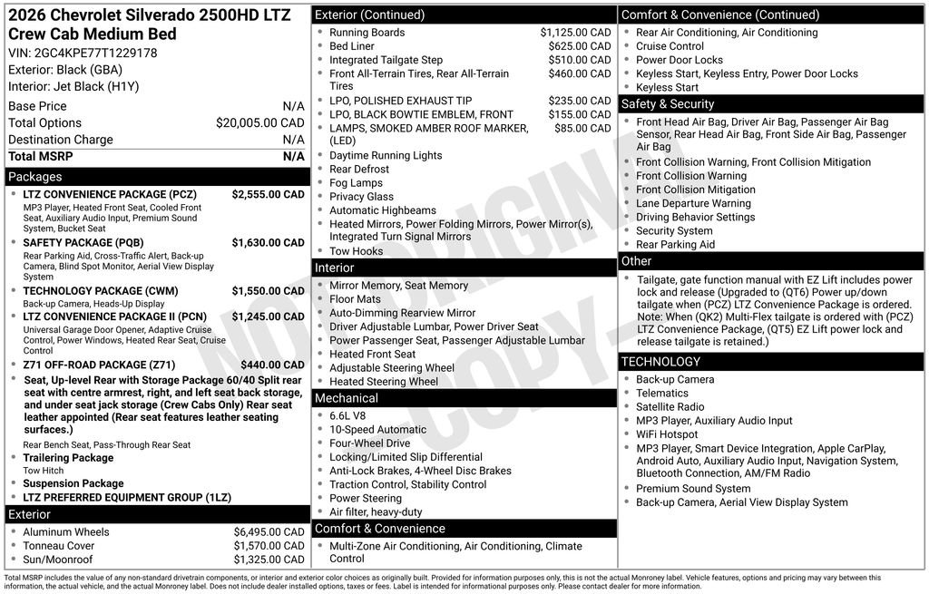 New 2026 Chevrolet Silverado 2500 LTZ w/ LTZ Convenience Package AWD/4WD image 4