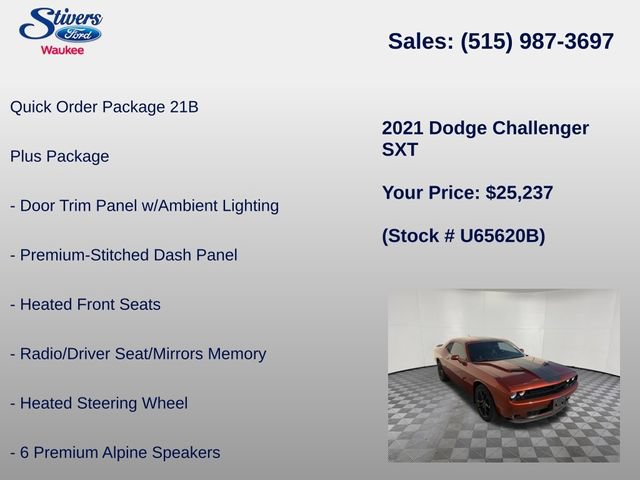 Used 2021 Dodge Challenger SXT w/ Plus Package AWD/4WD image 8