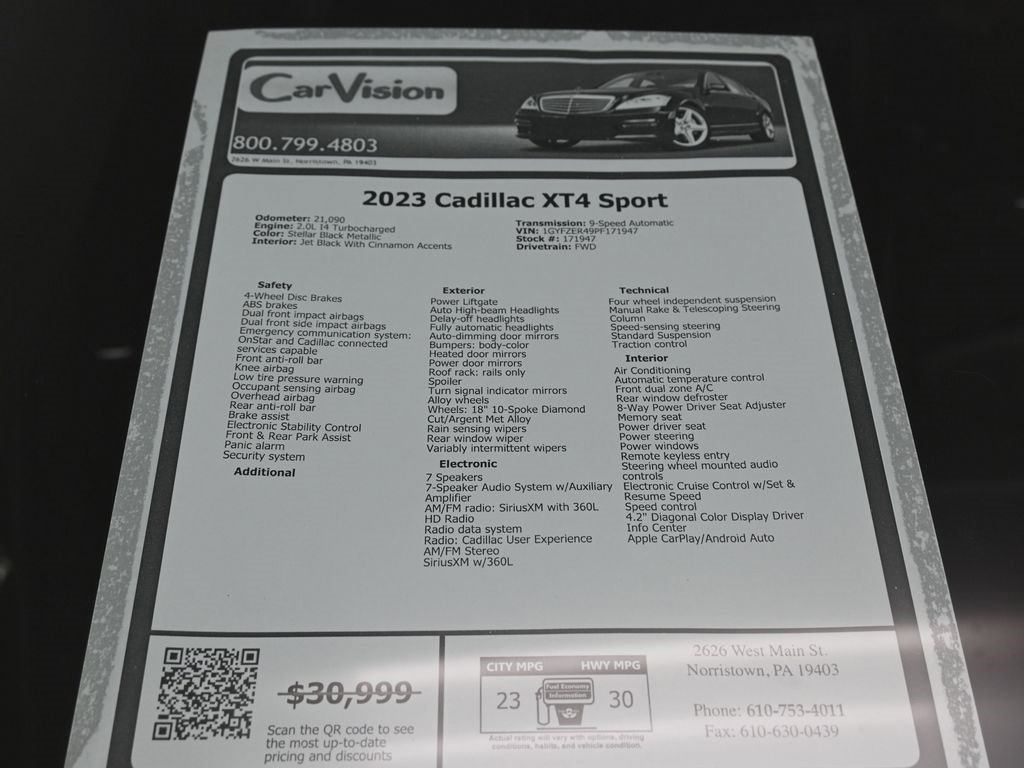 Used 2023 Cadillac XT4 Sport image 38