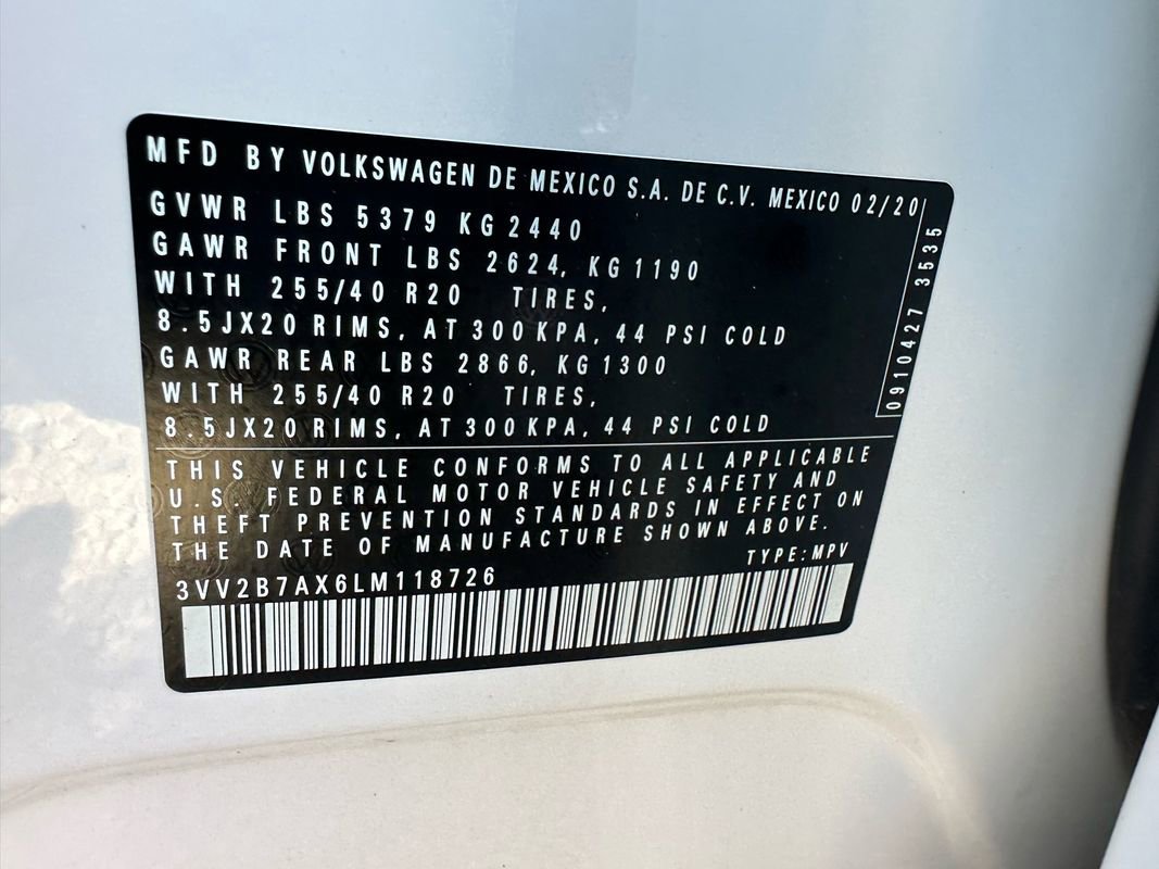 Used 2020 Volkswagen Tiguan SE R-Line w/ 3rd Row Seat Package image 44