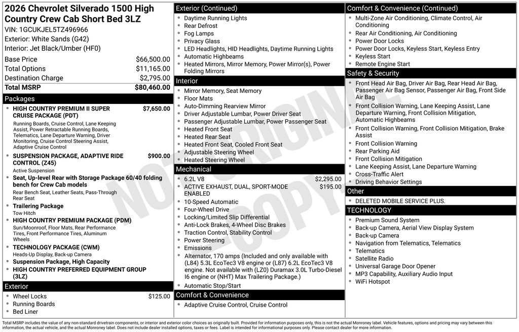New 2026 Chevrolet Silverado 1500 High Country AWD/4WD image 6