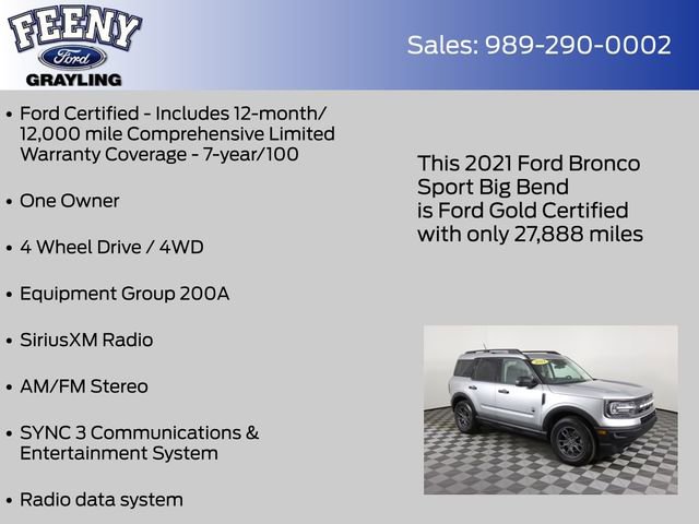 Certified 2021 Ford Bronco Sport Big Bend video 4