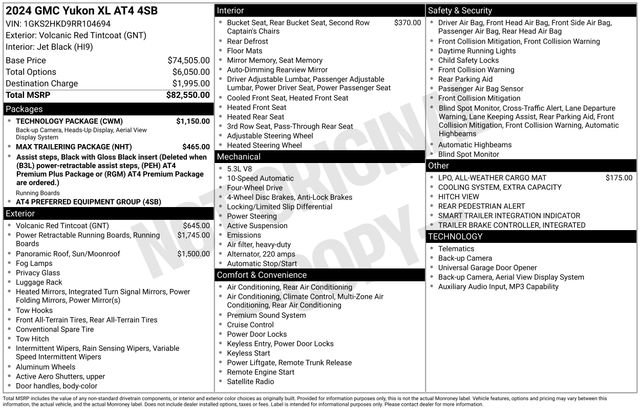 Used 2024 GMC Yukon XL AT4 w/ Technology Package image 6