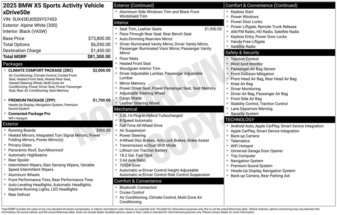 Used 2025 BMW X5 xDrive50e image 35