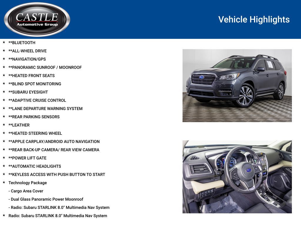 Used 2021 Subaru Ascent Limited w/ Technology Package AWD/4WD image 3