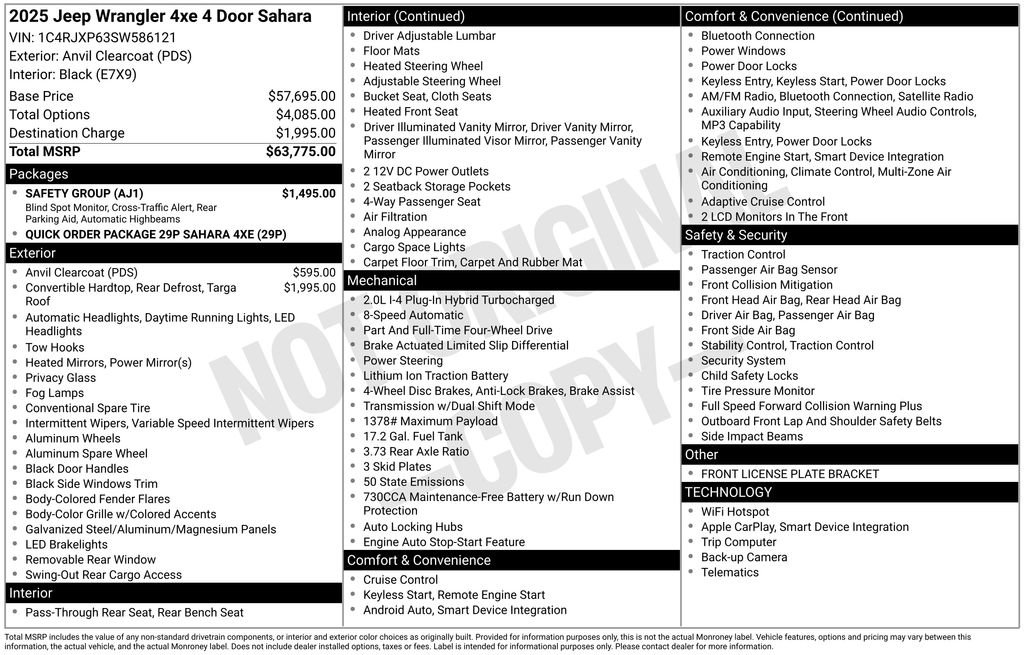 Used 2025 Jeep Wrangler Unlimited Sahara w/ Safety Group image 15