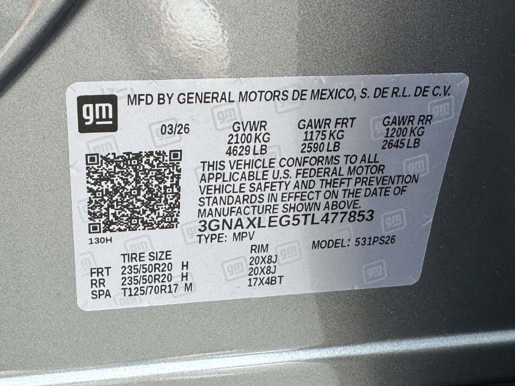 New 2026 Chevrolet Equinox RS w/ Safety and Technology Package FWD image 27