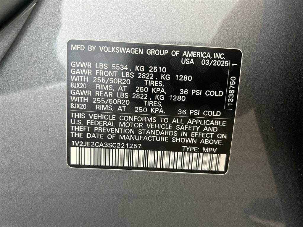 New 2025 Volkswagen Atlas Cross Sport SE image 50
