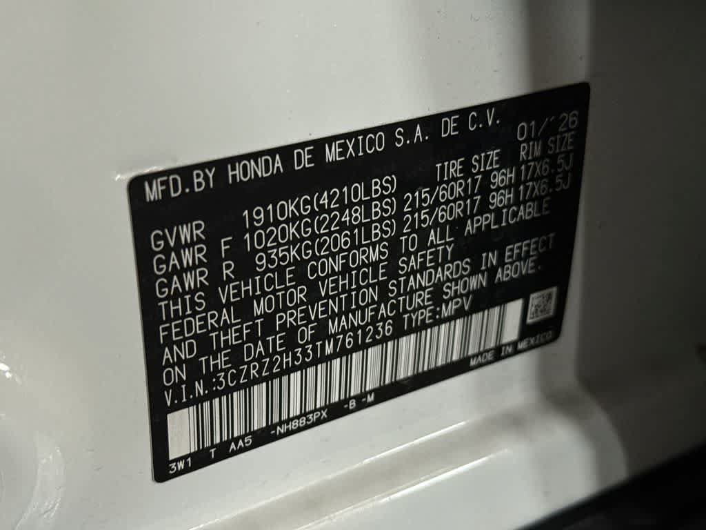 Certified 2026 Honda HR-V LX image 28