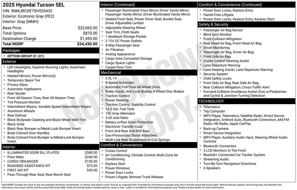 Certified 2025 Hyundai Tucson SEL AWD/4WD image 29