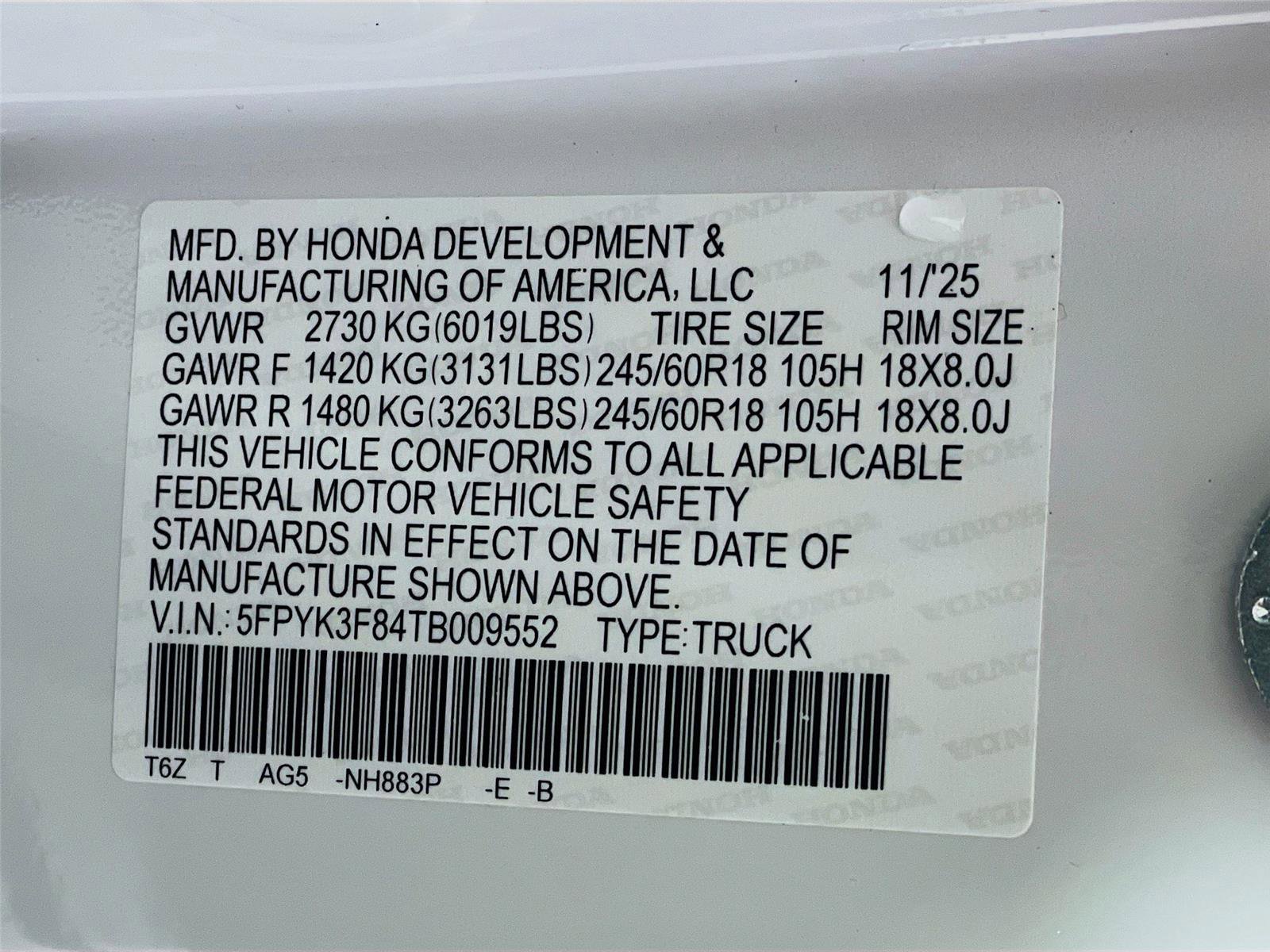 New 2026 Honda Ridgeline Black Edition image 23