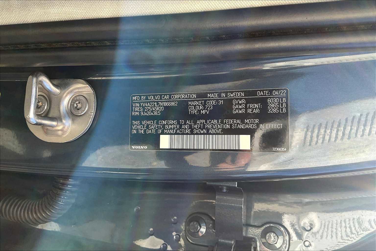 Used 2022 Volvo XC90 T6 Inscription w/ Advanced Package image 35