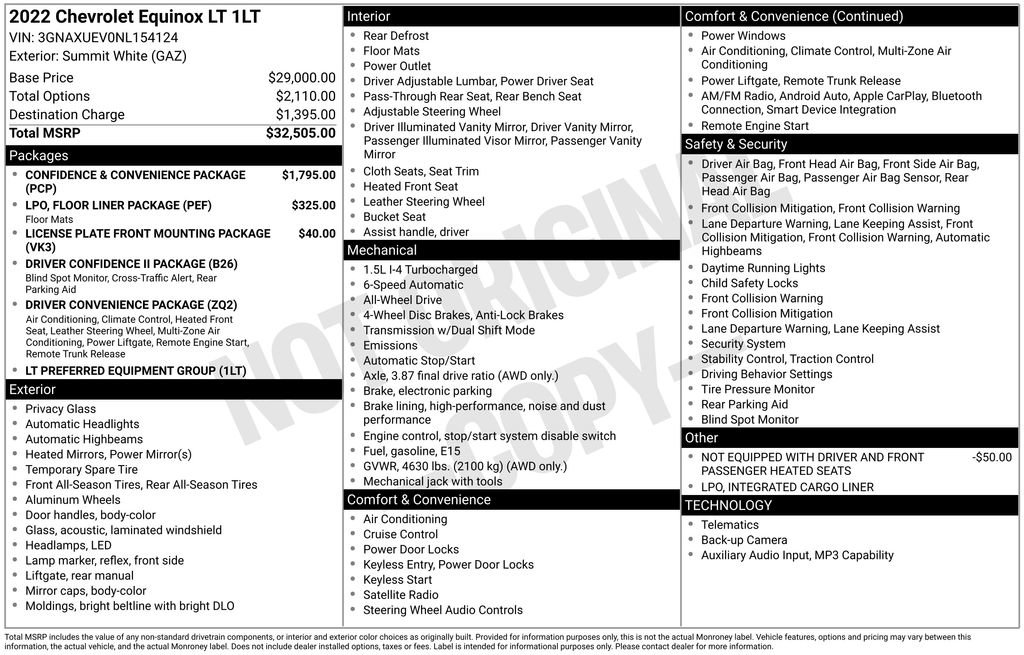 Certified 2022 Chevrolet Equinox LT AWD/4WD image 5