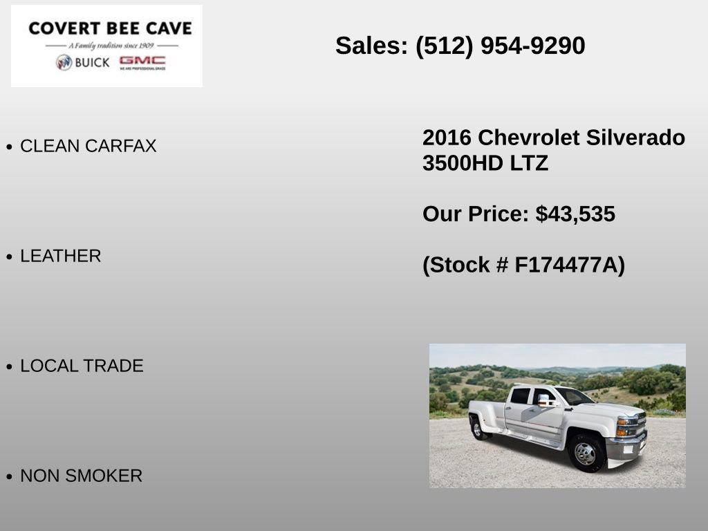 Used 2016 Chevrolet Silverado 3500 LTZ w/ Duramax Plus Package RWD image 6
