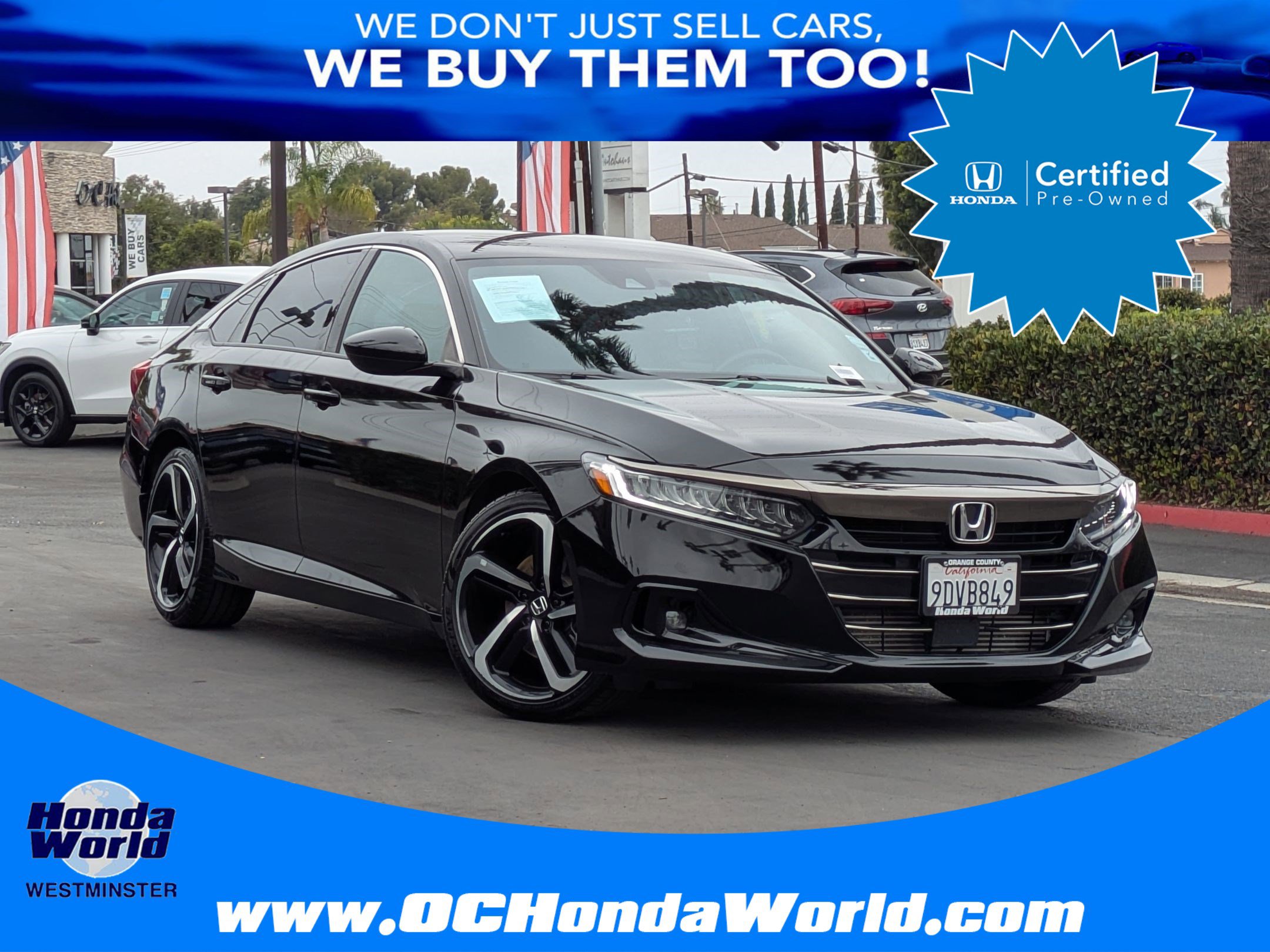 Certified 2022 Honda Accord Sport