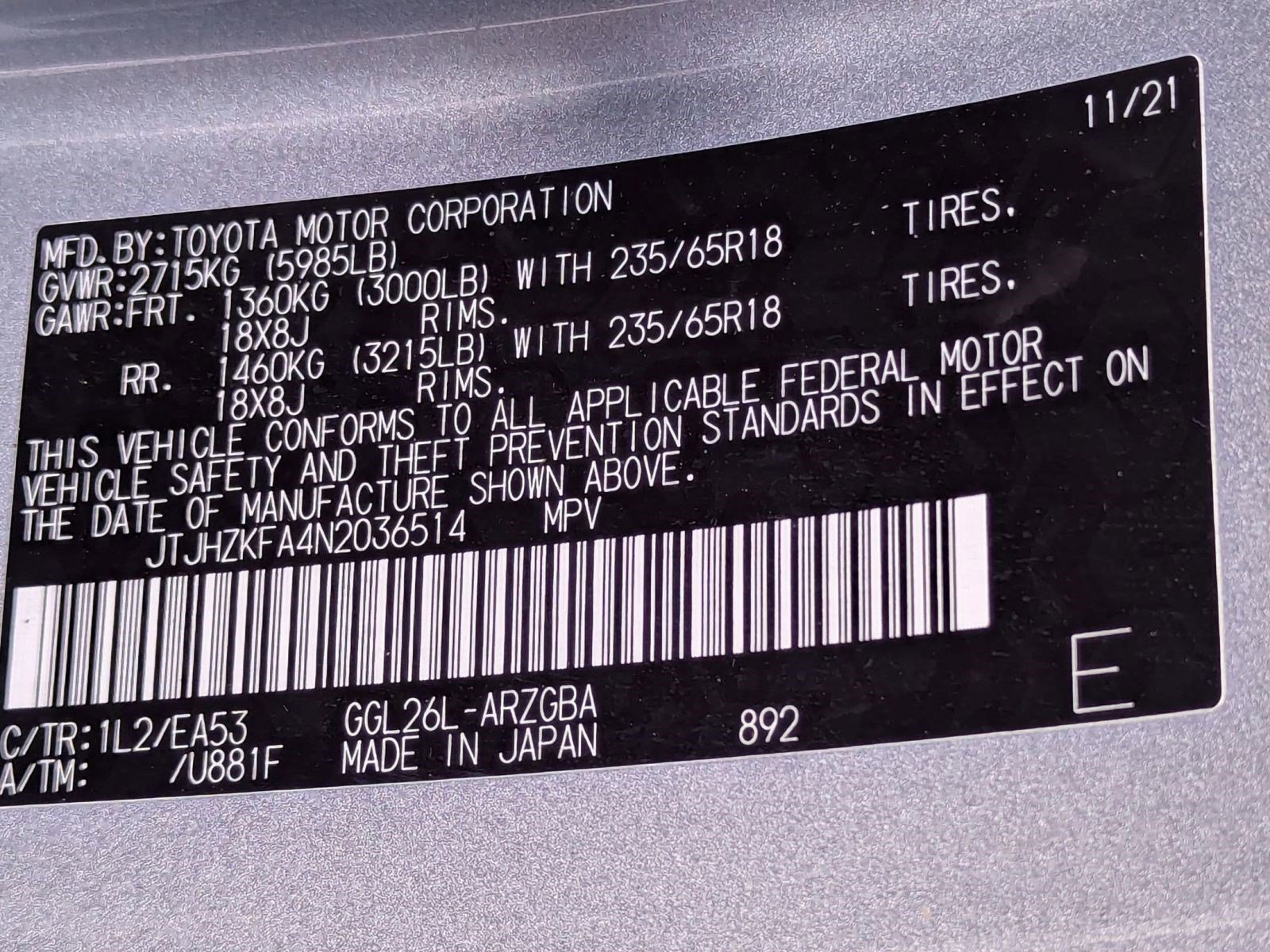 Certified 2022 Lexus RX 350L Premium image 20