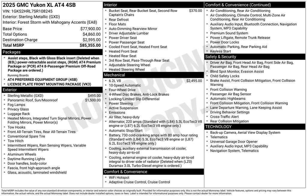 Certified 2025 GMC Yukon XL AT4 AWD/4WD image 32