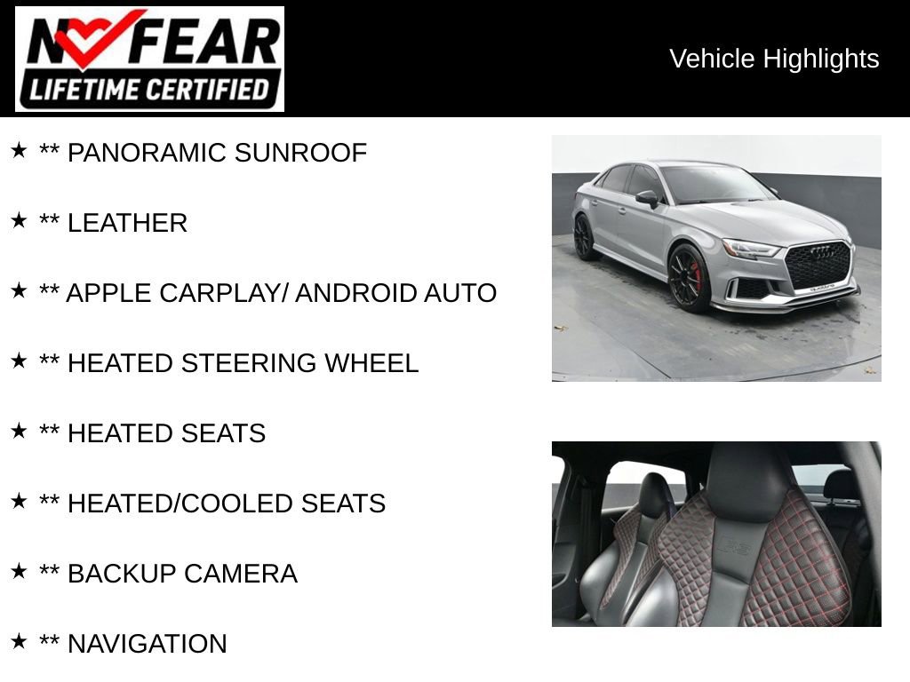 Used 2018 Audi RS 3 AWD/4WD image 2