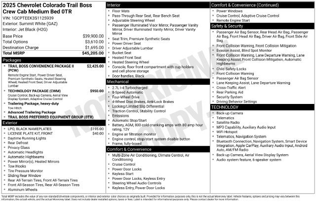 Certified 2025 Chevrolet Colorado Trail Boss AWD/4WD image 24