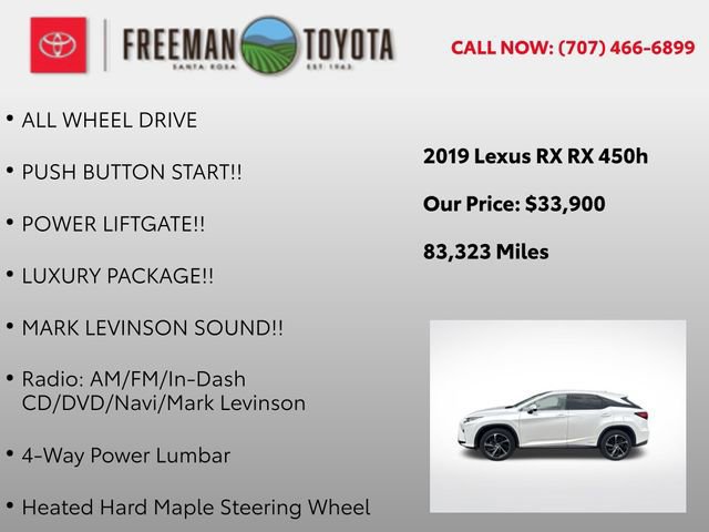 Used 2019 Lexus RX 450h AWD w/ Luxury Package image 10