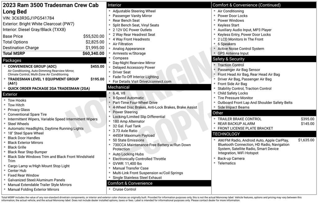 Used 2023 RAM 3500 Tradesman w/ Convenience Group image 32