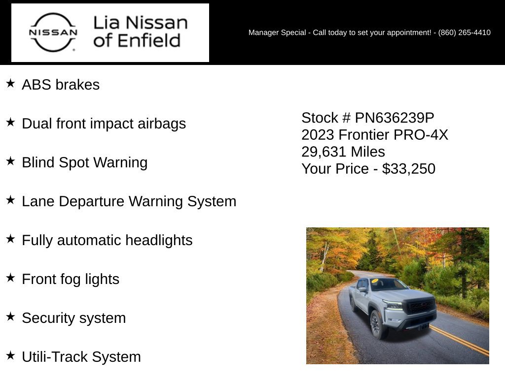 Used 2023 Nissan Frontier PRO-4X w/ Pro Convenience Package AWD/4WD image 30