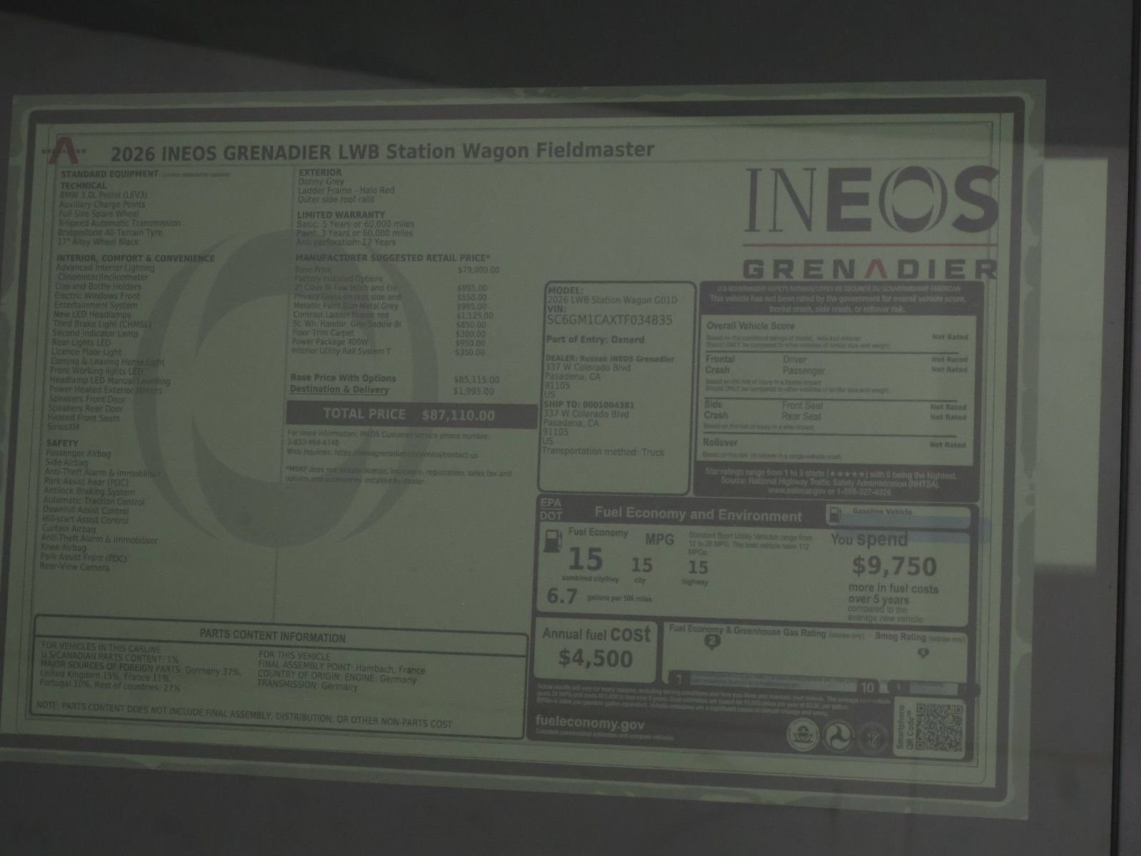 New 2026 INEOS Grenadier Station Wagon AWD/4WD image 23