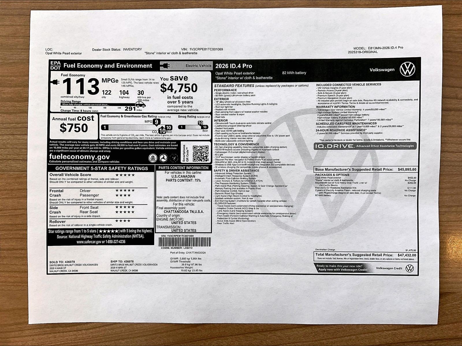 New 2026 Volkswagen ID.4 Pro RWD image 12