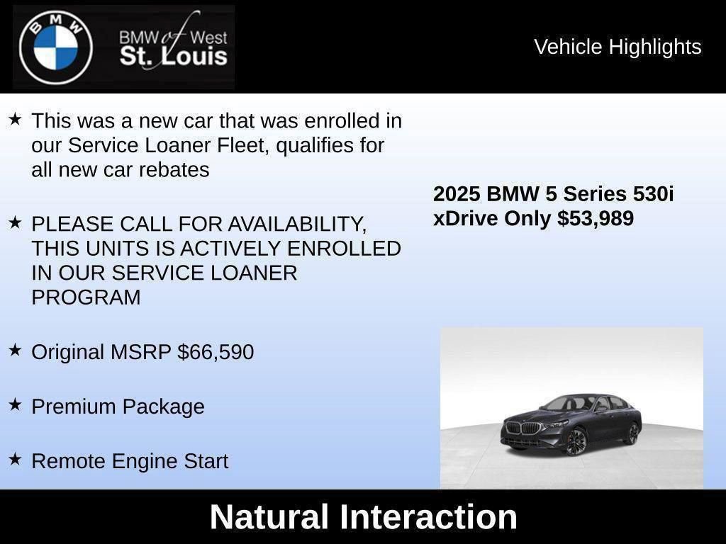 Used 2025 BMW 530i xDrive w/ Premium Package image 59