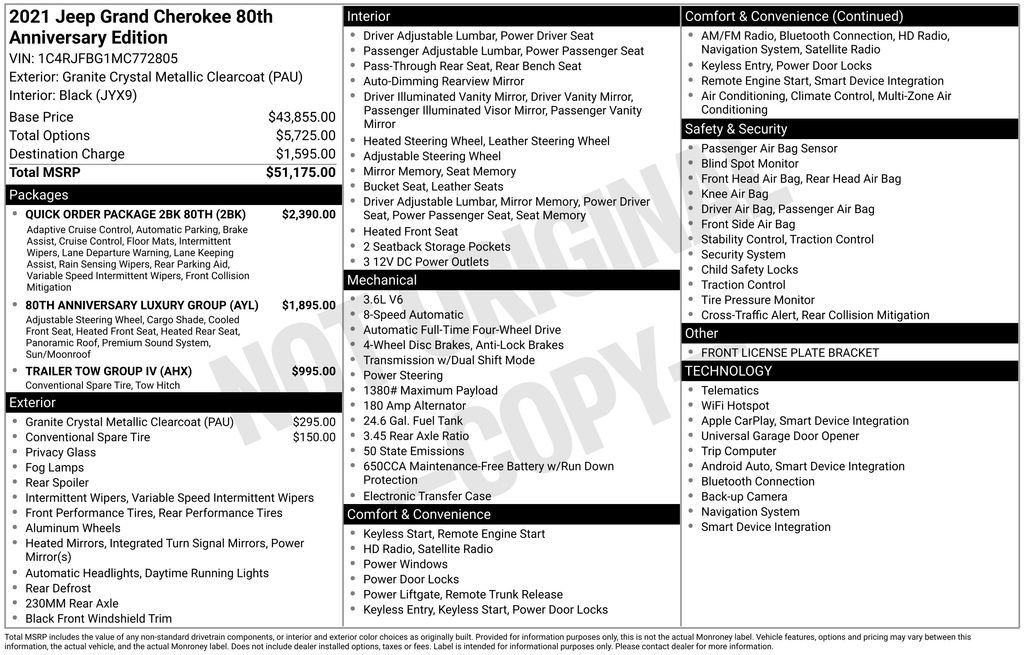 Used 2021 Jeep Grand Cherokee Limited w/ Quick Order Package 28K 80th image 6