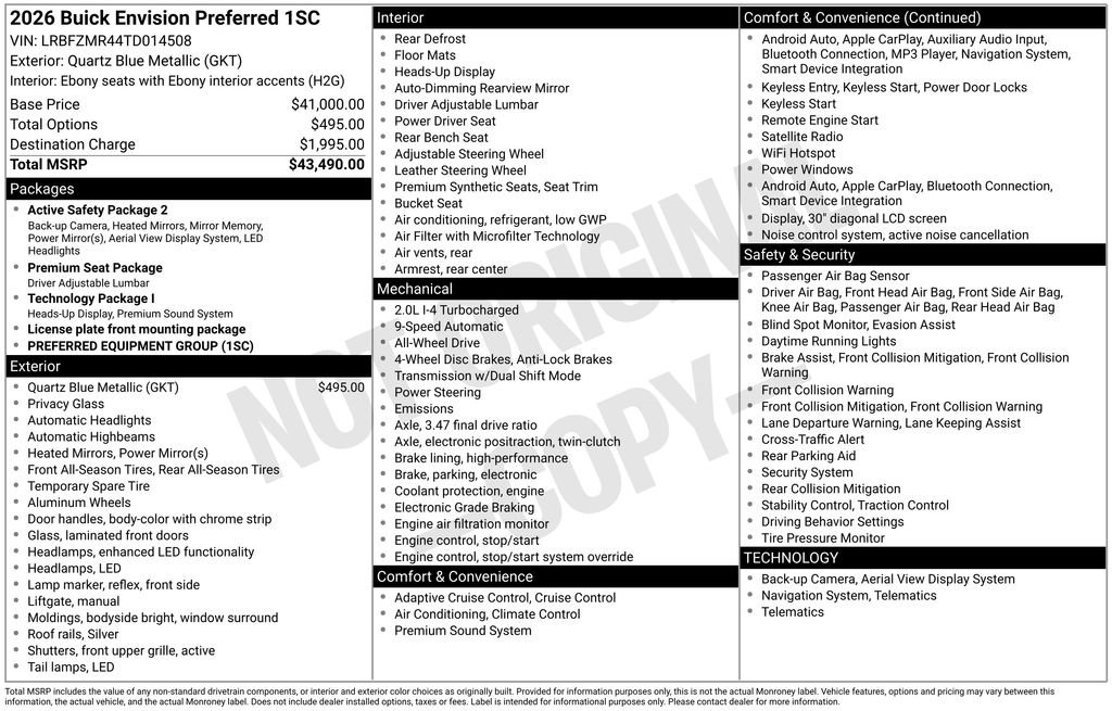 New 2026 Buick Envision Preferred image 5