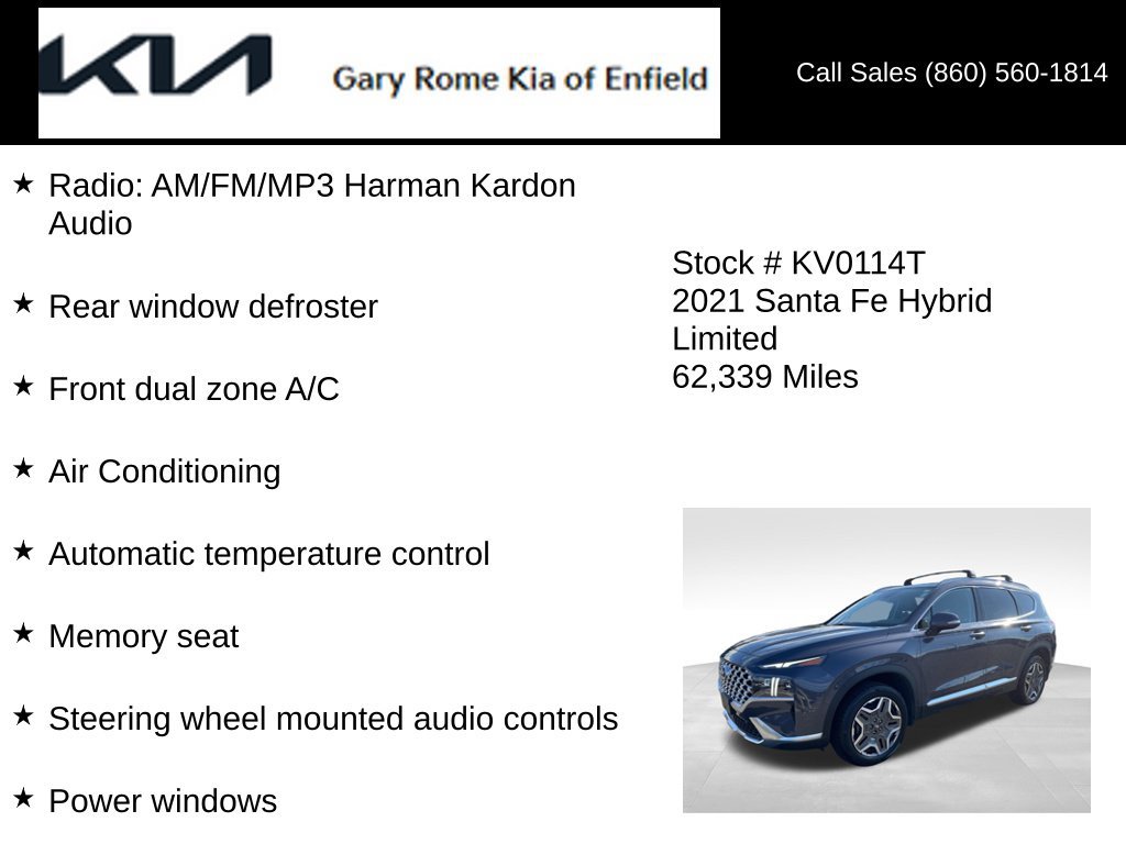 Used 2021 Hyundai Santa Fe Limited AWD/4WD image 14