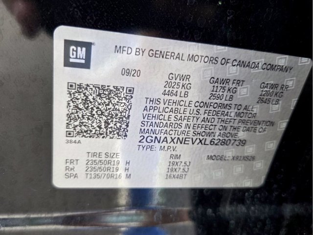 Used 2020 Chevrolet Equinox Premier w/ Premier Redline Edition FWD image 20