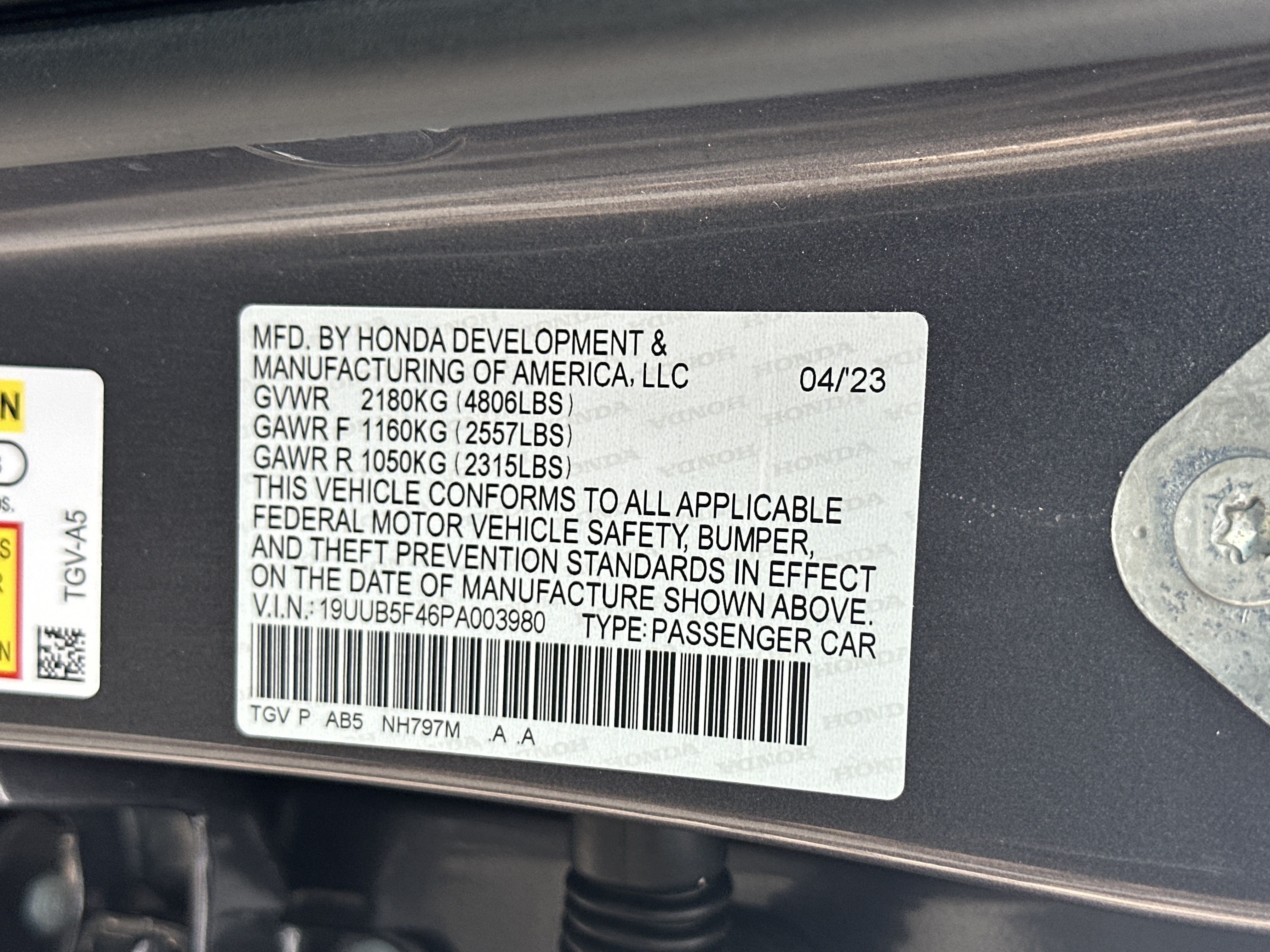 Certified 2023 Acura TLX w/ Technology Package FWD image 35