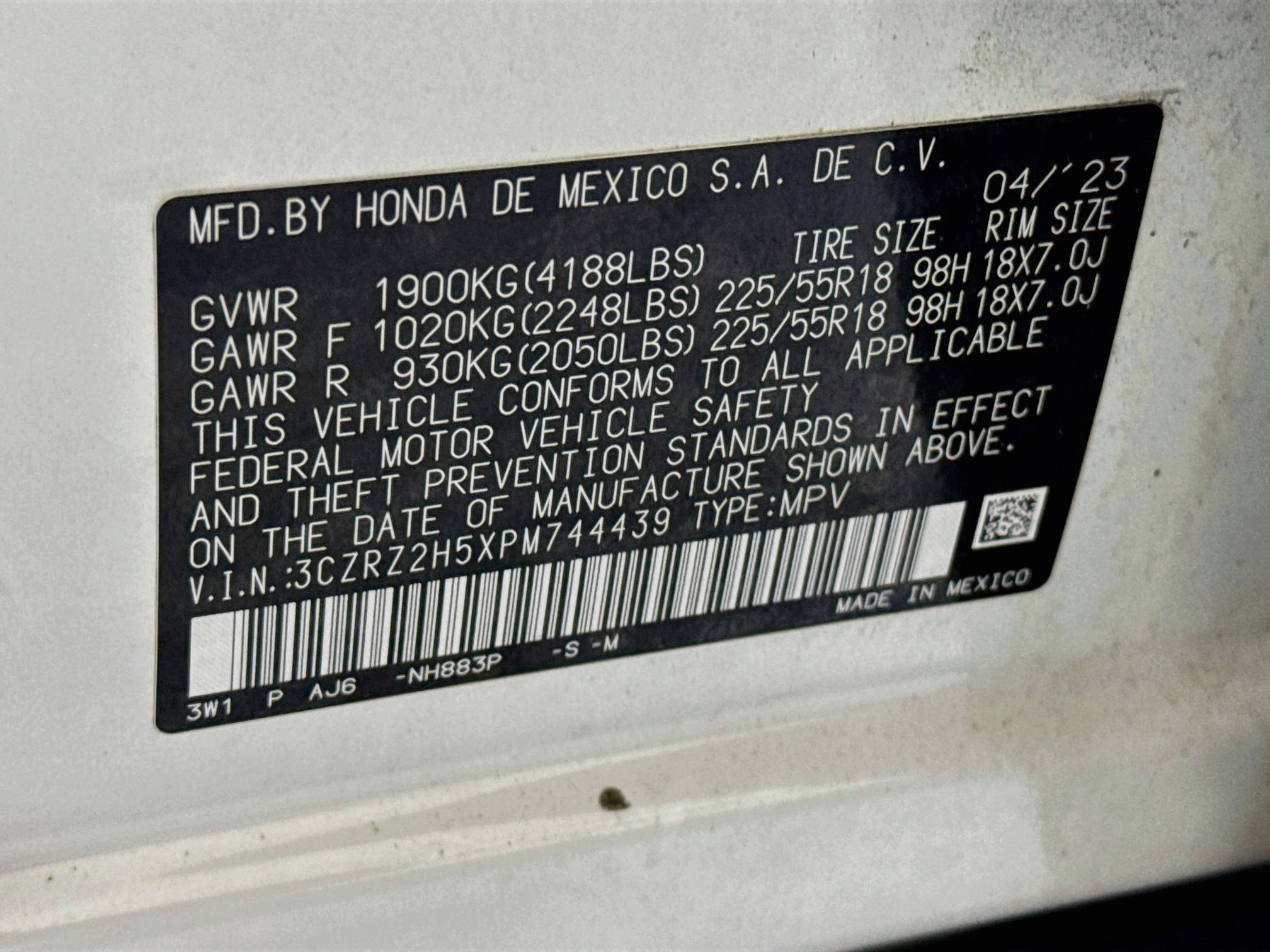 Certified 2023 Honda HR-V Sport image 30