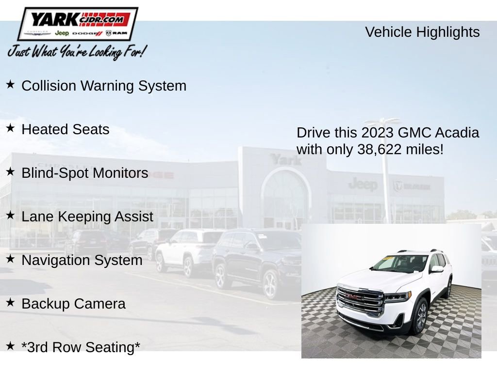 Used 2023 GMC Acadia SLT w/ Technology Package image 8